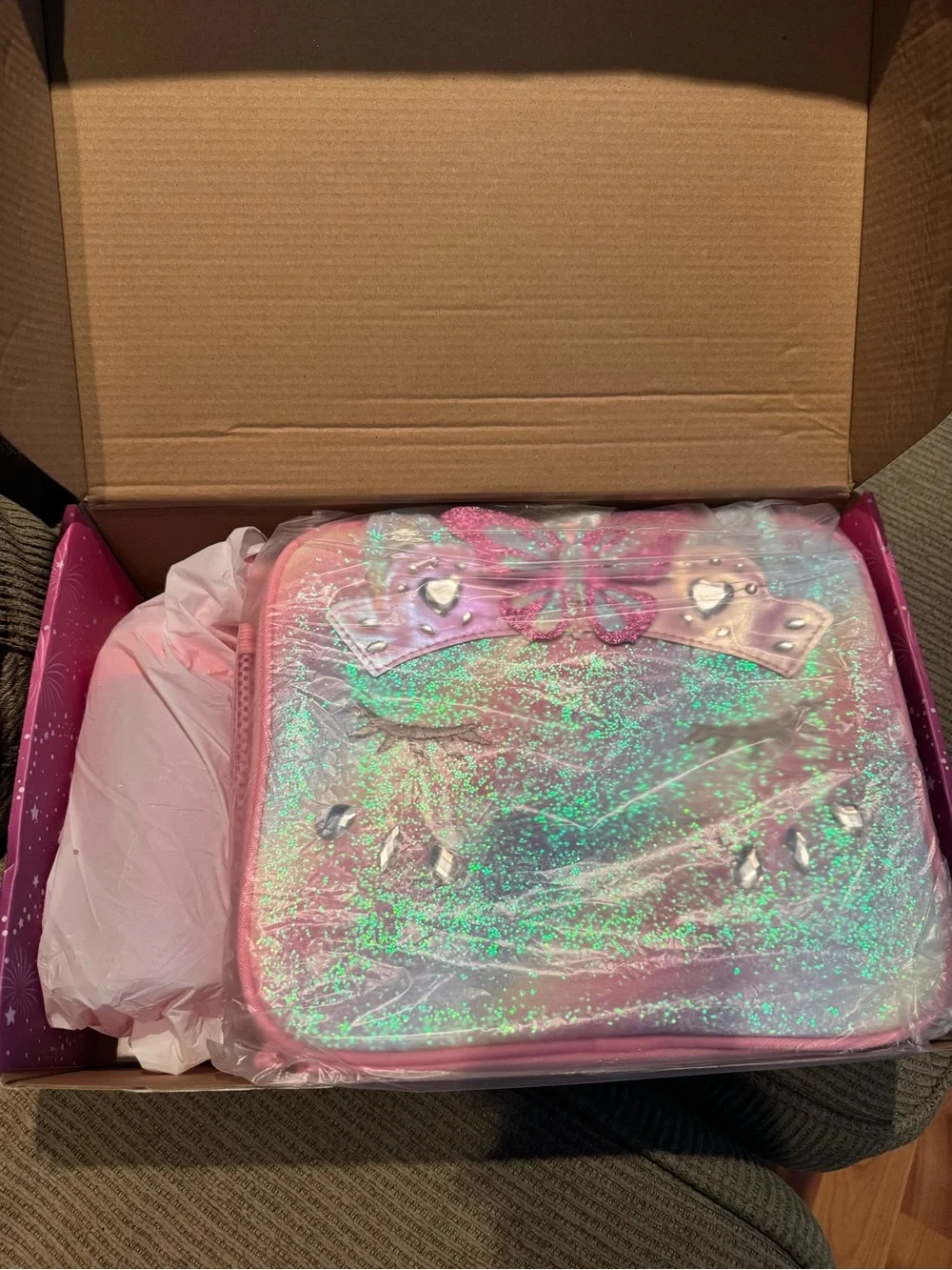 Kids Sparkle Unicorn Lunch Bag - Pink